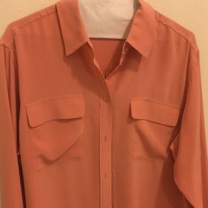 100% Silk button down blouse
